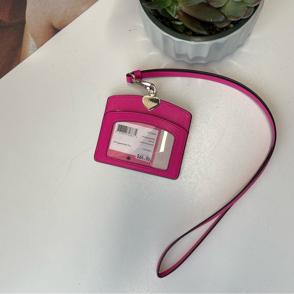 (new+tag) Kate Spade ID lanyard/card holder (retail) style Spencer pink - Picture 4 of 7